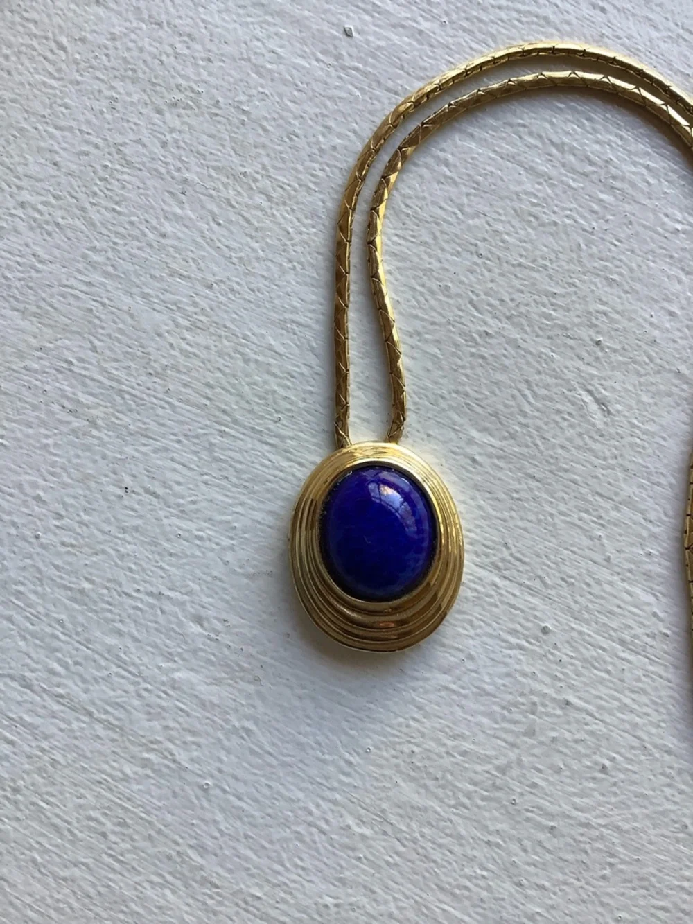 Christian Dior Lapis necklace  RARE! VTG. - Picture 2 of 5